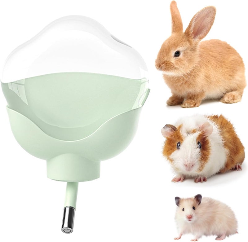 mini&moe Guinea Pig Water Bottle No Drip - 17oz Rabbit Water Dispenser for Cage Crate Flat Back Design for Syrian Dwarf Hamster Bunny Gerbils Small Pet - Image 1
